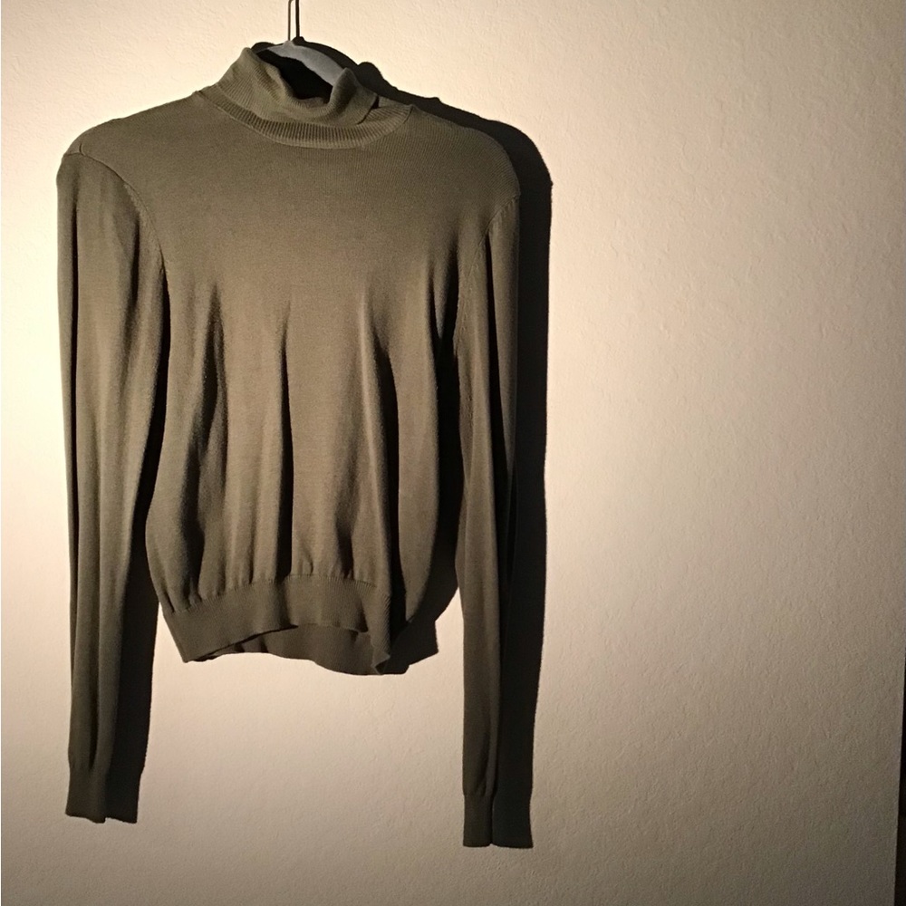 Forever 21 turtleneck, olive green, size L.
